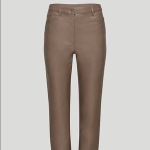 Aritzia Wilfred Melina Pants in Light Brown/Gray 00